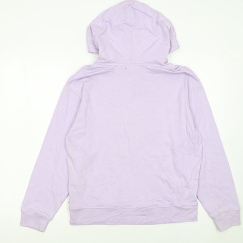 Levi's Girls Purple Pullover Hoodie S Logo Graphic Cotton Sweatshirt