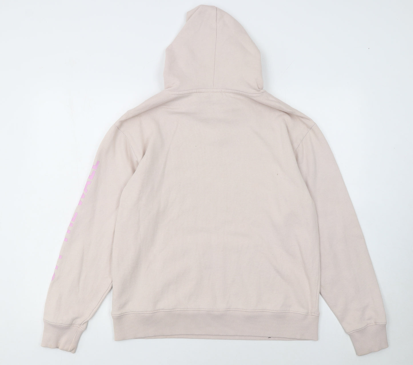 Vans Womens Beige Pink Check Pullover Hoodie Size S Cotton