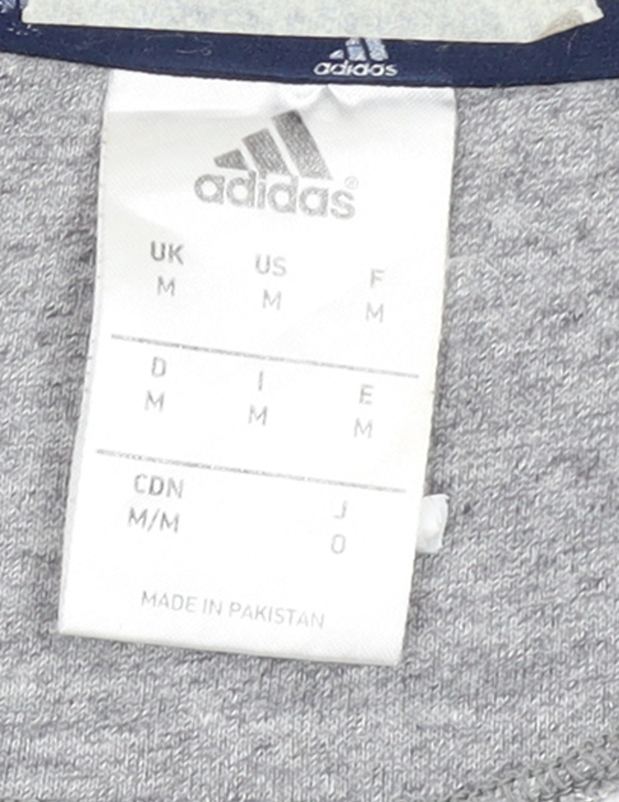 Adidas Men Grey Pullover Sweatshirt M Crew Neck Logo Sports Top
