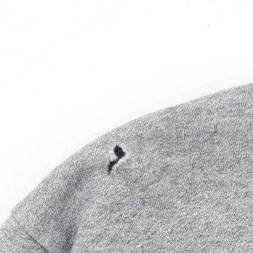 Adidas Men Grey Pullover Sweatshirt M Crew Neck Logo Sports Top