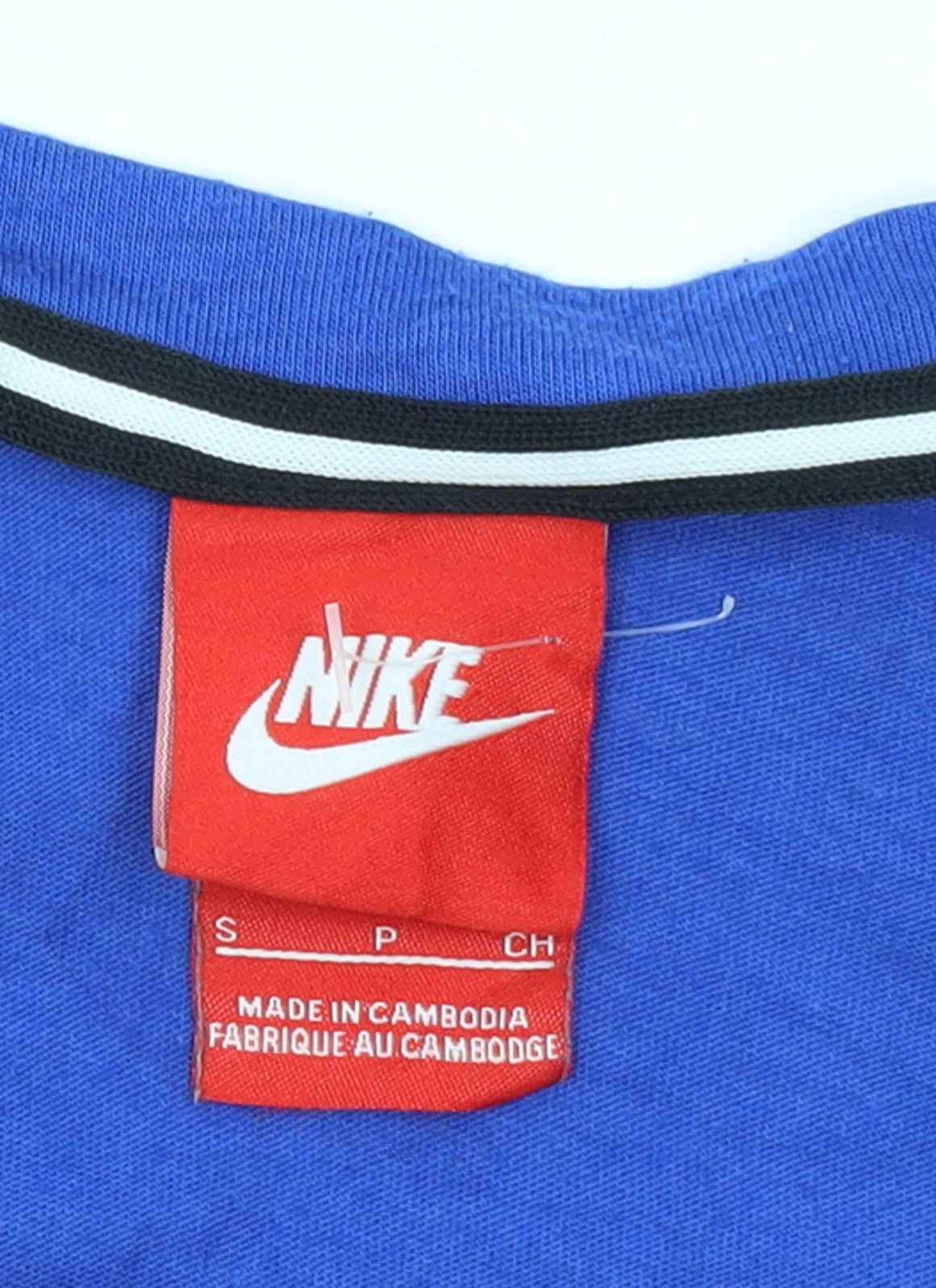 Nike Women's Blue Cropped Sleeveless Cotton T-Shirt Size S