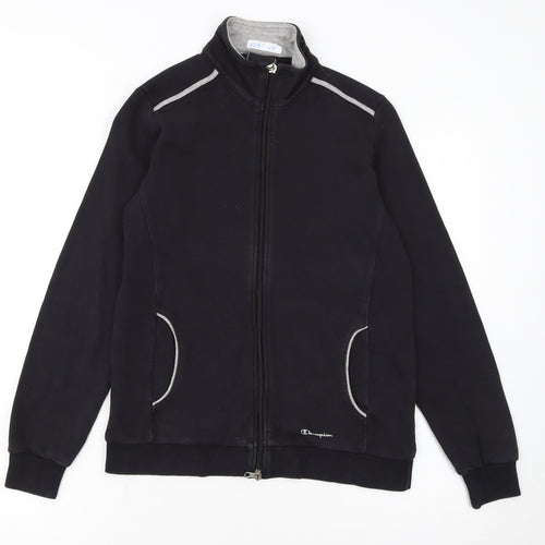 Champion Women's Black Small Track Jacket Full Zip Fleece Sports Top