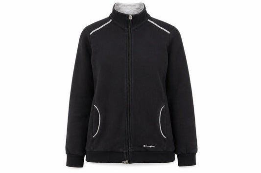 Champion Women's Black Small Track Jacket Full Zip Fleece Sports Top