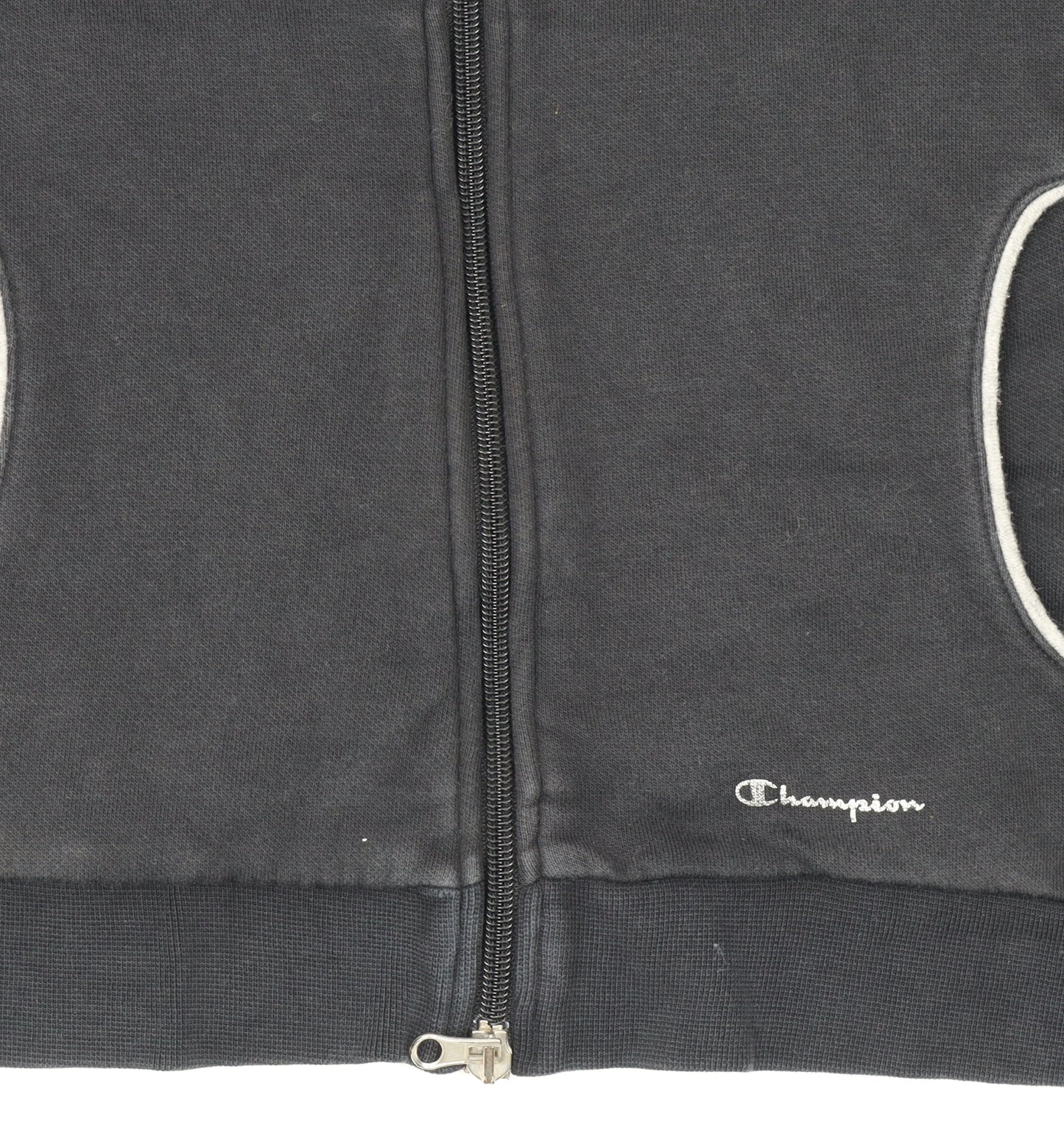Champion Women's Black Small Track Jacket Full Zip Fleece Sports Top