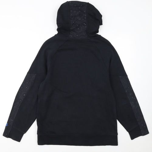 Nike Boys Black Pullover Hoodie 12-13 Years Graphic Print Sportswear