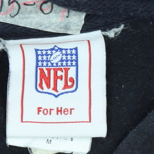 NFL For Her Panthers Black Full Zip Hoodie Women M Cotton Blend
