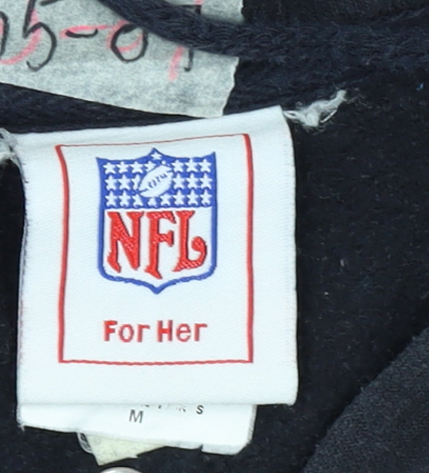 NFL For Her Panthers Black Full Zip Hoodie Women M Cotton Blend