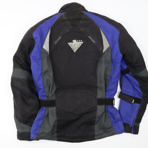 Cycle Spirit Men's Black Blue Motorcycle Jacket Size M Windproof