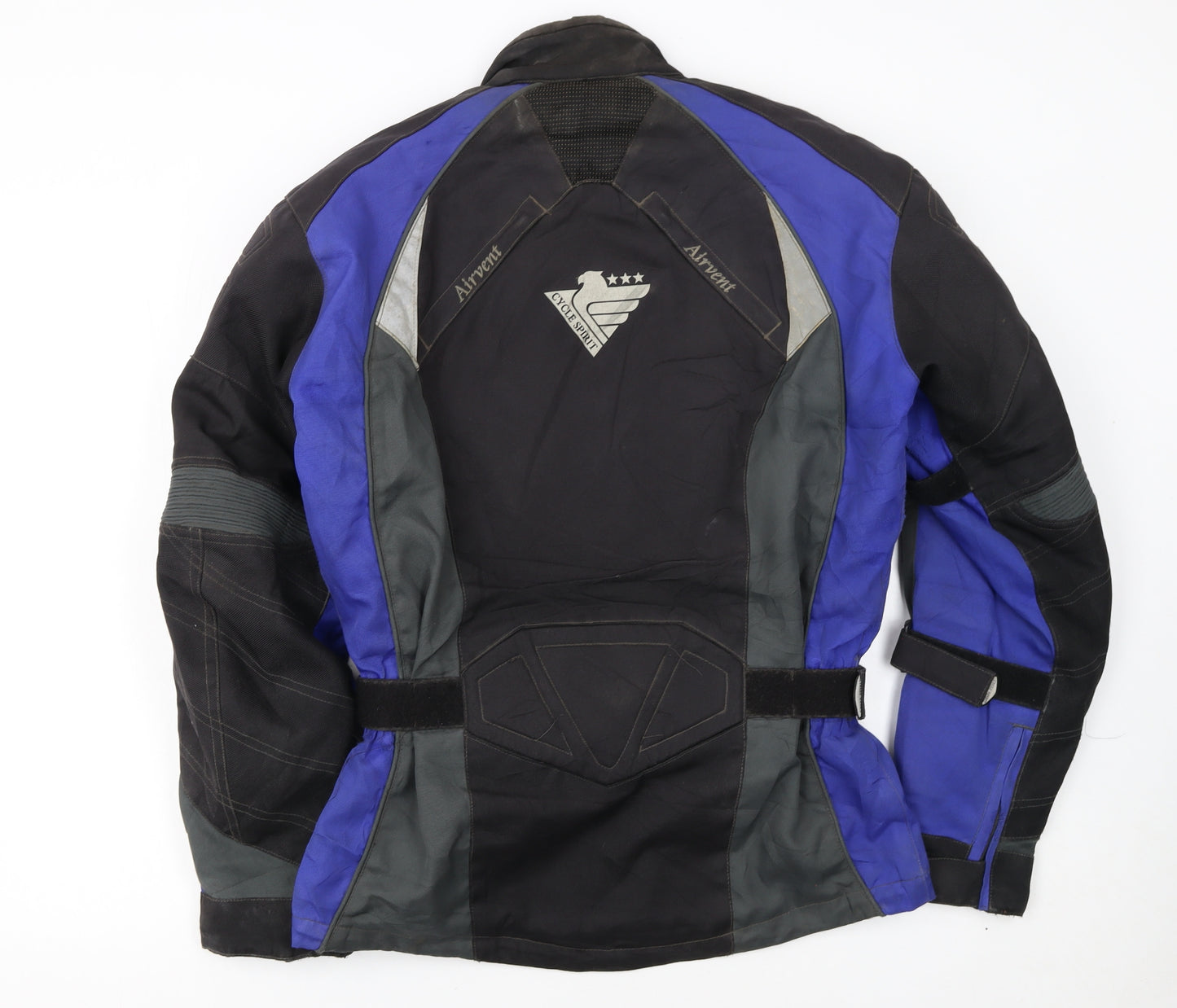 Cycle Spirit Men's Black Blue Motorcycle Jacket Size M Windproof