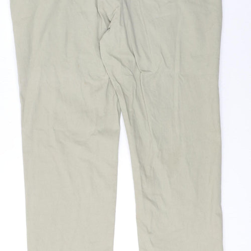 Lee Mens Beige Chino Trousers 42x30 Straight Fit Cotton Blend