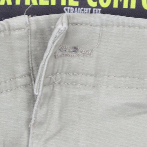 Lee Mens Beige Chino Trousers 42x30 Straight Fit Cotton Blend