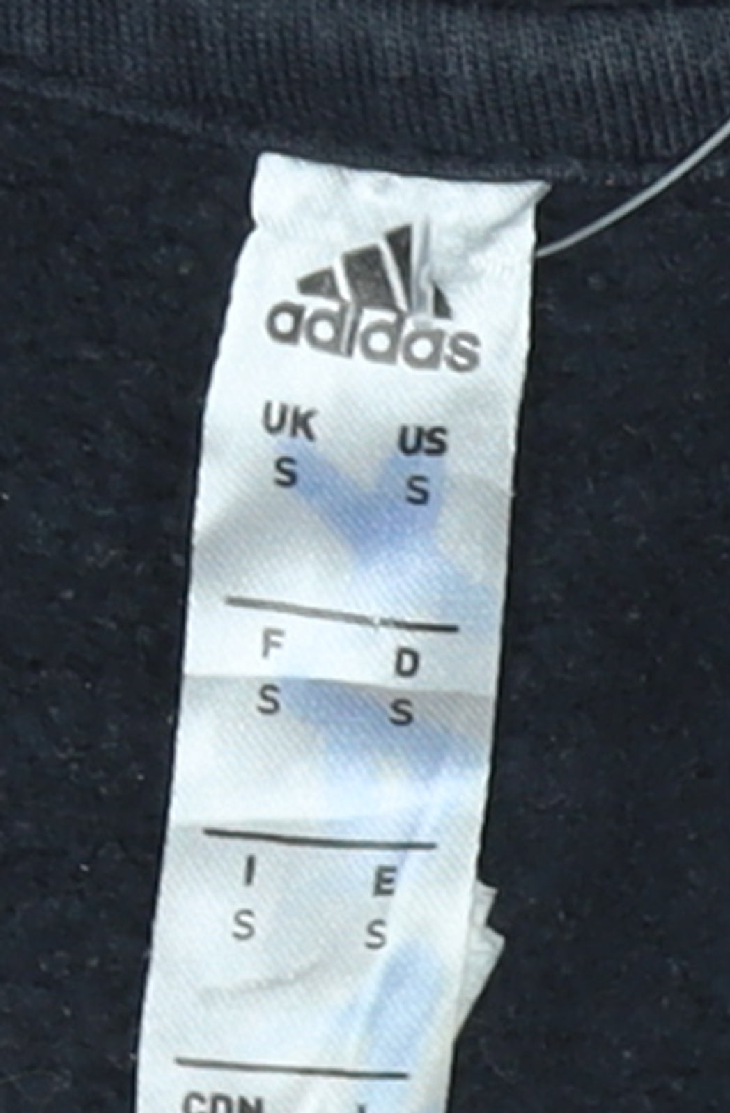 Adidas Men's Black Small Pullover Hoodie with Logo and Tiger Patch
