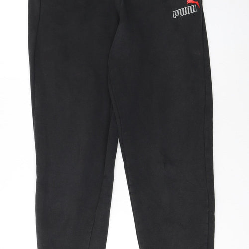 Puma Boys Black Jogger Sweatpants XL 15-16 Years Elastic Waist Logo