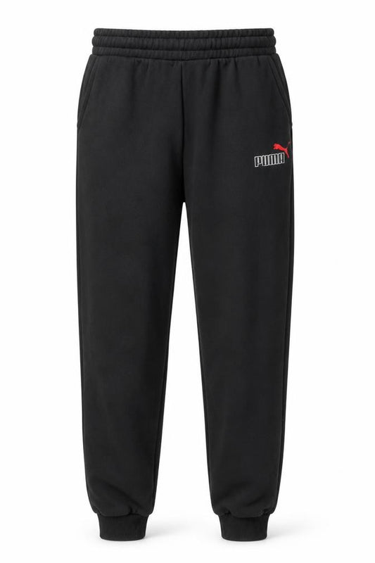Puma Boys Black Jogger Sweatpants XL 15-16 Years Elastic Waist Logo