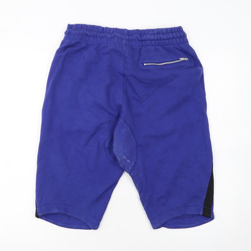 Nike Men Blue Sweat Shorts M Casual Fleece Drawstring Sportswear
