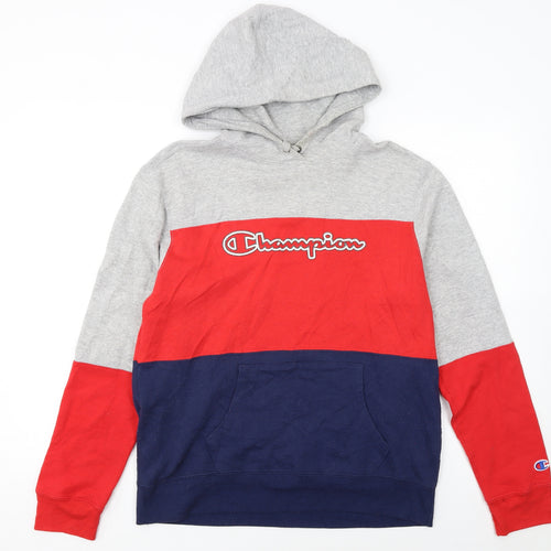 Champion Men's Multicoloured Pullover Hoodie Small Sports Style