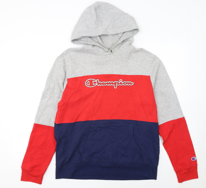 Champion Men's Multicoloured Pullover Hoodie Small Sports Style