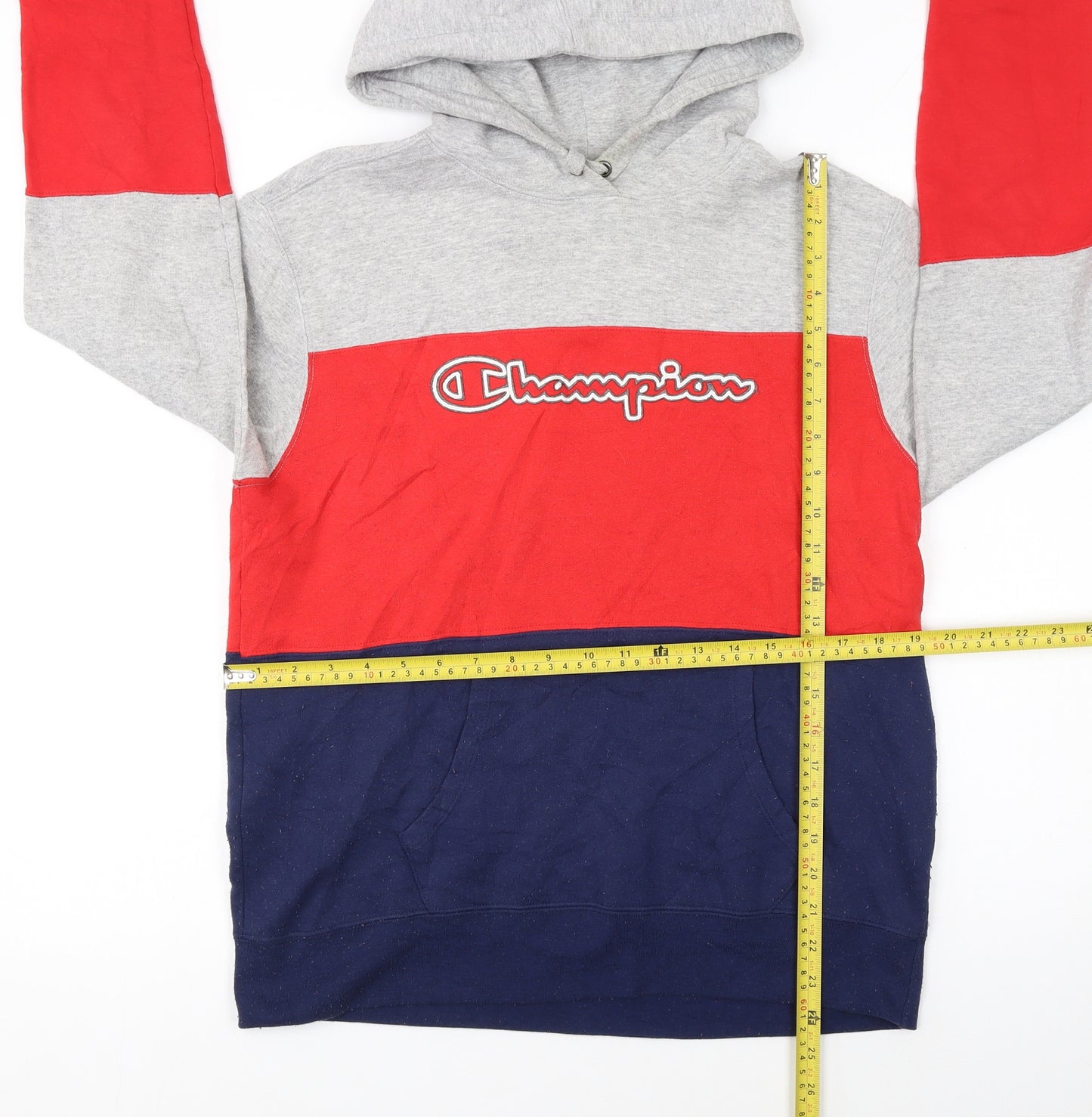 Champion Men's Multicoloured Pullover Hoodie Small Sports Style
