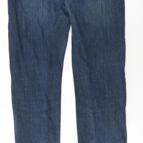 Lee Women's Blue Straight Leg Mid Rise Stretch Jeans Size 16 L34