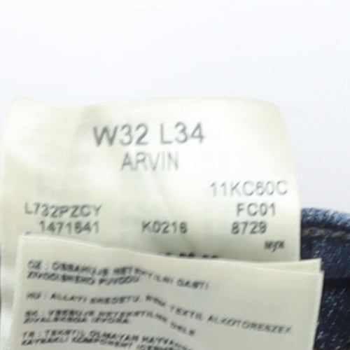 Lee Women's Blue Straight Leg Mid Rise Stretch Jeans Size 16 L34