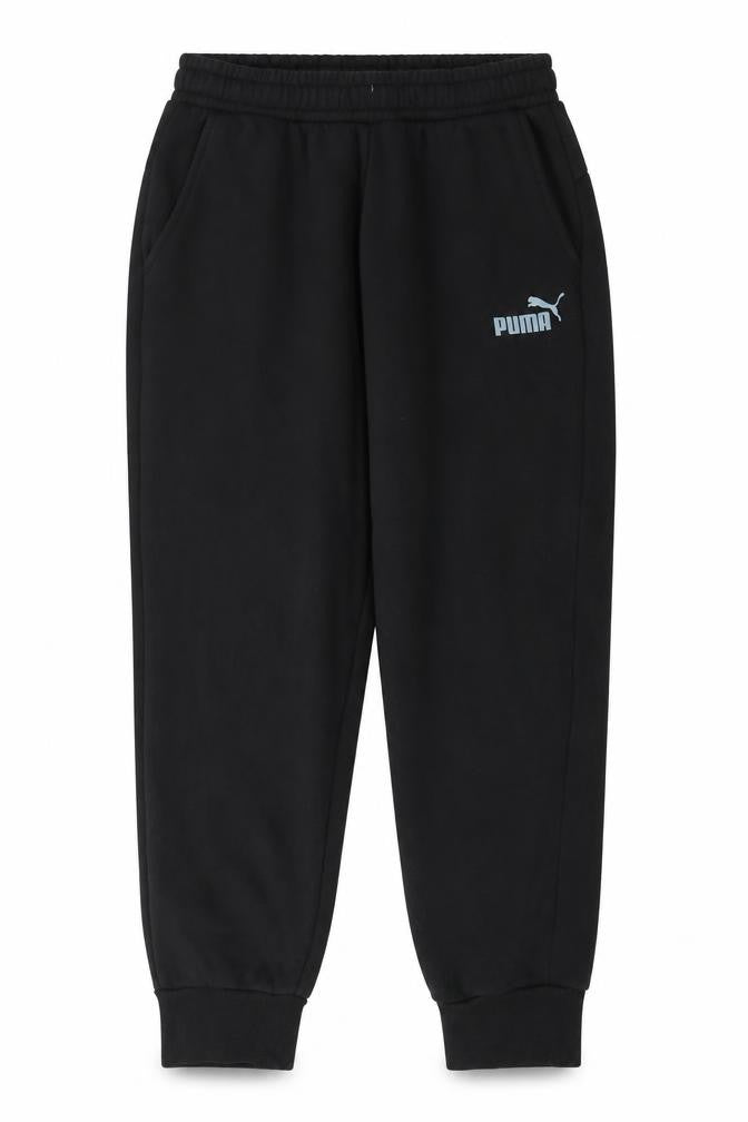 Front view of Puma women’s black cotton blend jogger sweatpants l