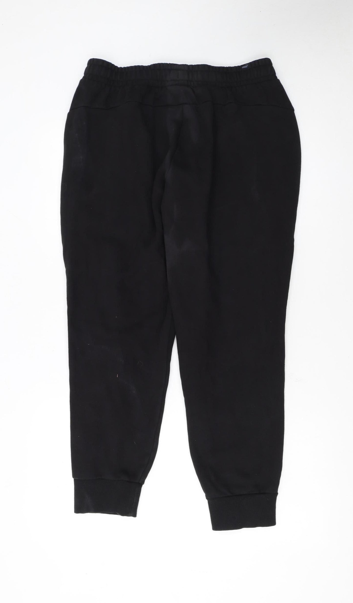 Puma Womens Black Cotton Blend Jogger Sweatpants L