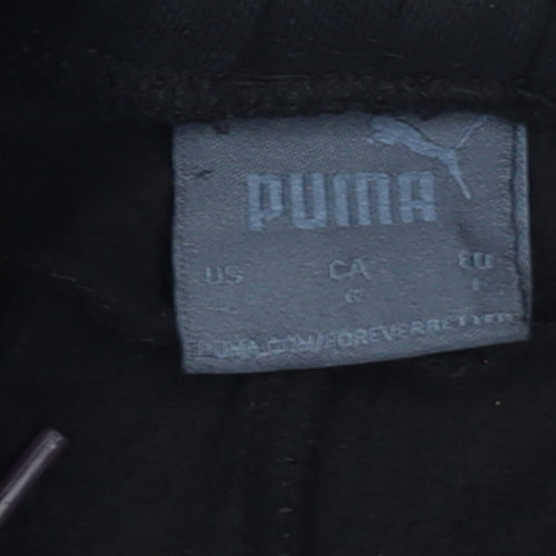 Puma Womens Black Cotton Blend Jogger Sweatpants L