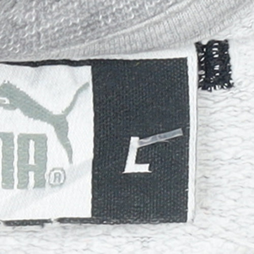 Puma Womens Grey Crew Neck Pullover Sweatshirt Size L Cotton Blend