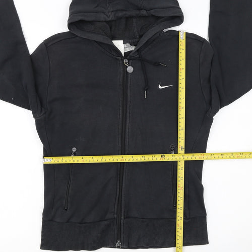 Nike Women’s Black Full Zip Hoodie Size M 10/12 Hooded Sweatshirt