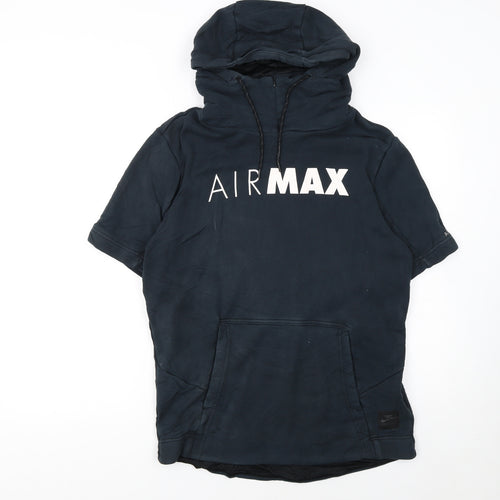 Nike Air Max Women’s Black Short Sleeve Pullover Hoodie Size L