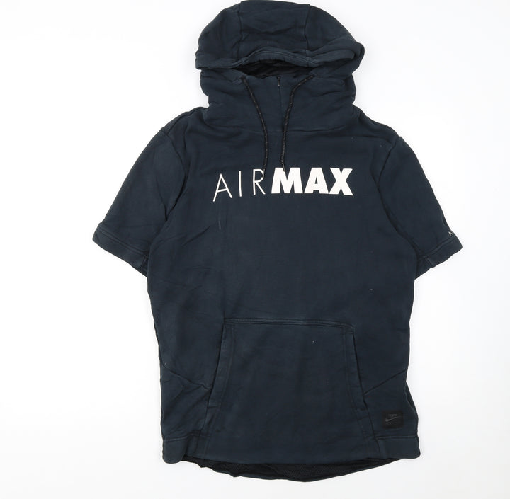 Nike Air Max Women’s Black Short Sleeve Pullover Hoodie Size L