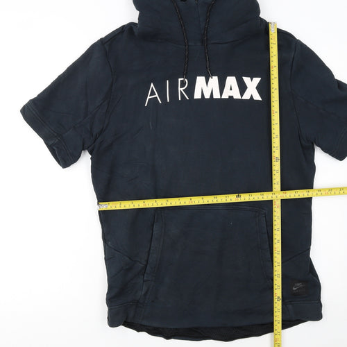 Nike Air Max Women’s Black Short Sleeve Pullover Hoodie Size L