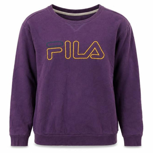 Fila Women's Purple Crew Neck Logo Sweatshirt Size S Relaxed Fit