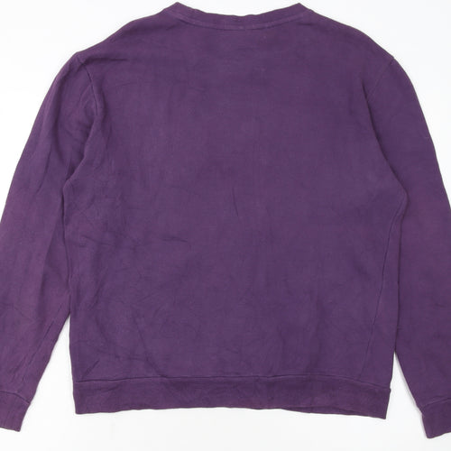 Fila Women's Purple Crew Neck Logo Sweatshirt Size S Relaxed Fit
