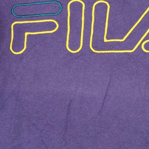 Fila Women's Purple Crew Neck Logo Sweatshirt Size S Relaxed Fit