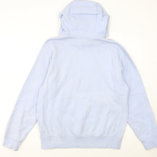 Nike Men's Blue Pullover Hoodie Small Fleece Cotton Logo Sweatshirt