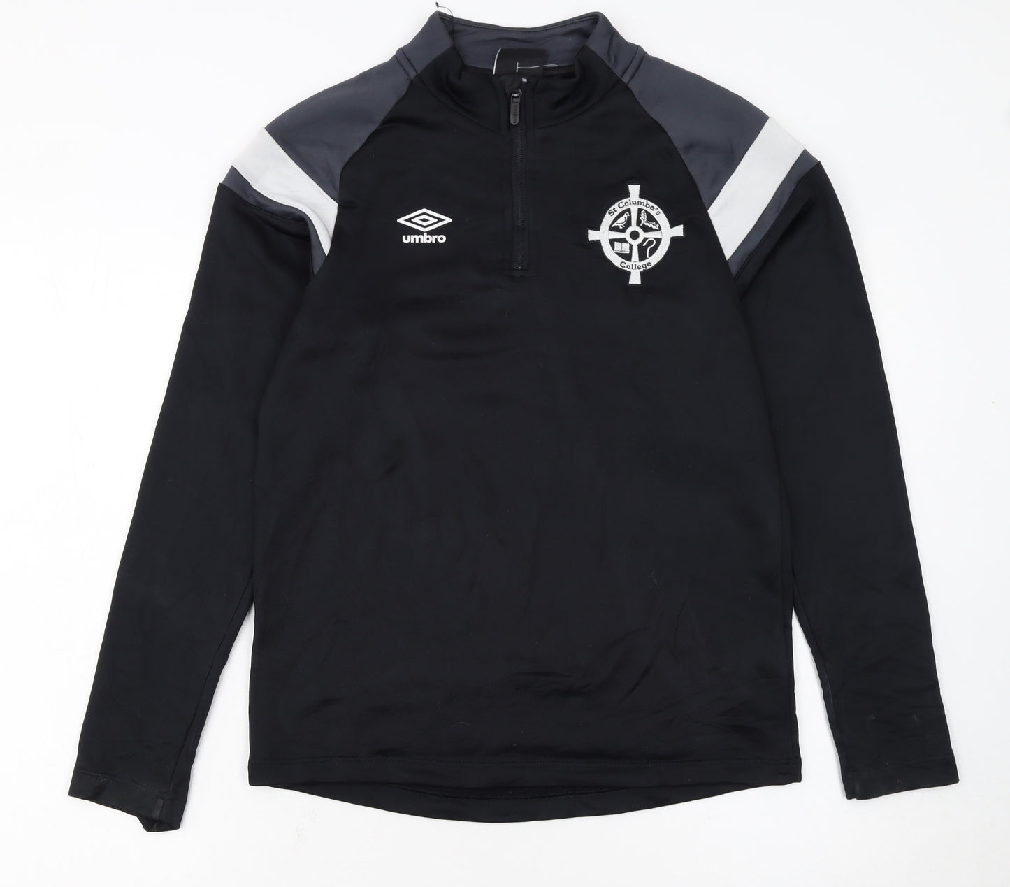 Umbro Boys Black 158 Football 1/4 Zip Training Sweatshirt Top