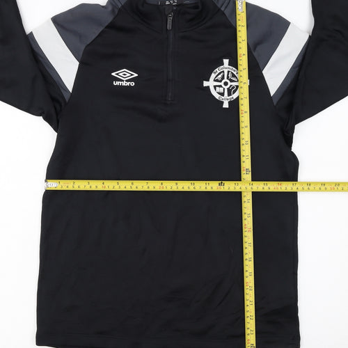 Umbro Boys Black 158 Football 1/4 Zip Training Sweatshirt Top