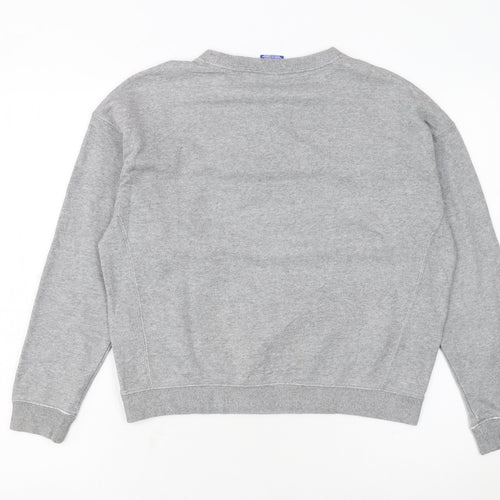 Champion Girls Grey Large 11-12 Years Pullover Crew Neck Sweatshirt
