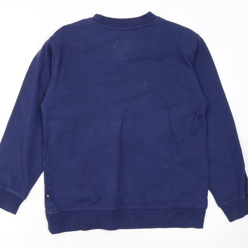 Adidas Boys Blue Crew Neck Pullover Fleece Sweatshirt 14 Years