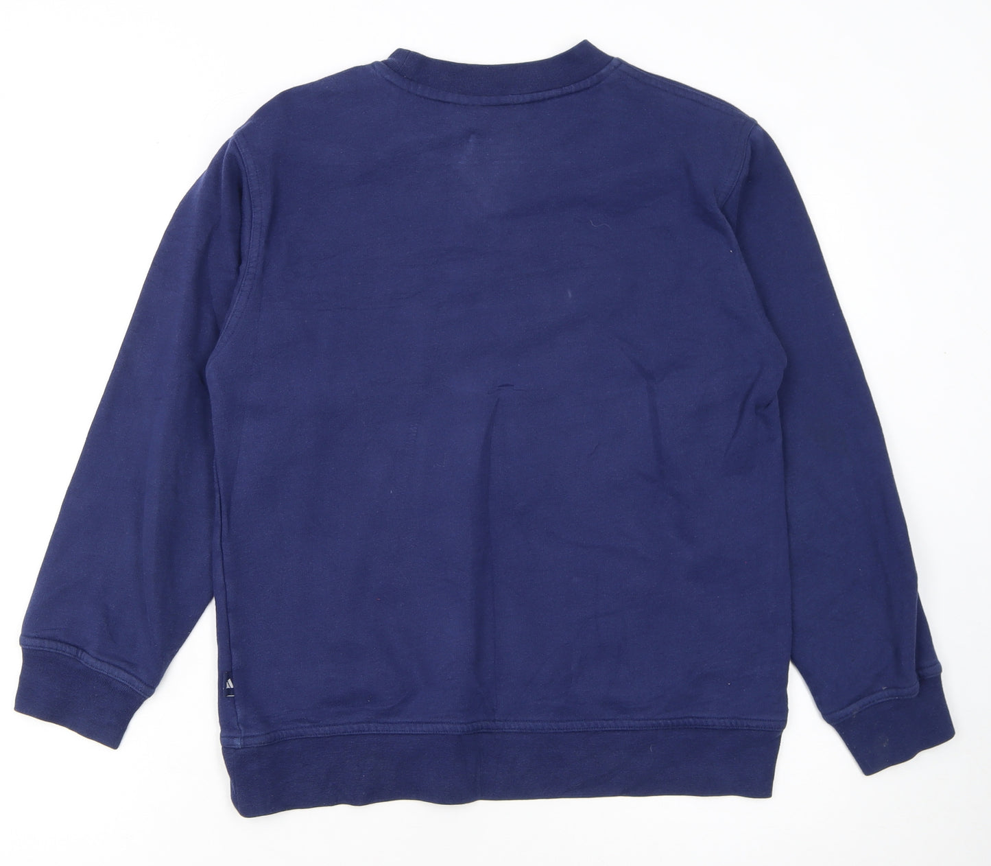 Adidas Boys Blue Crew Neck Pullover Fleece Sweatshirt 14 Years