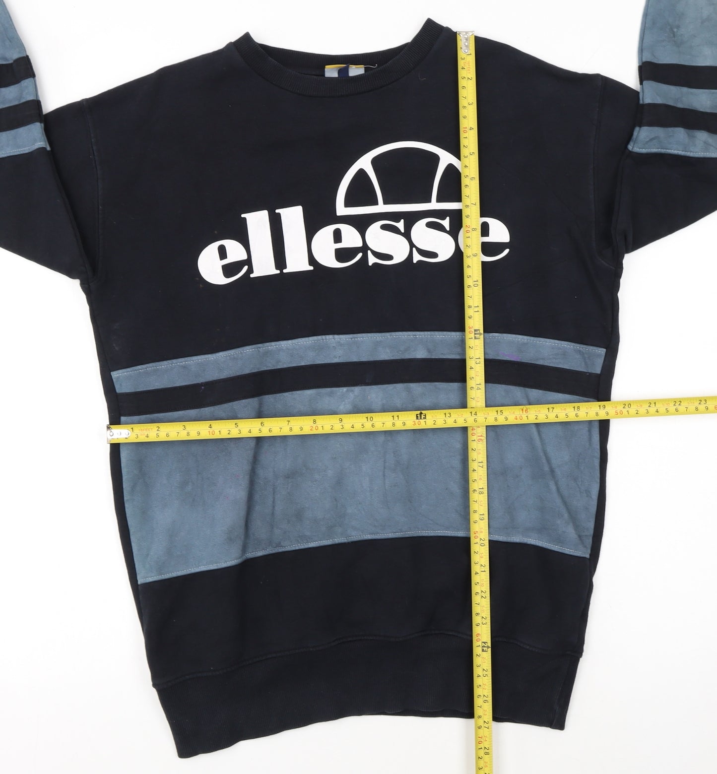 Ellesse Womens Black & Grey Crew Neck Pullover Sweatshirt Size 10