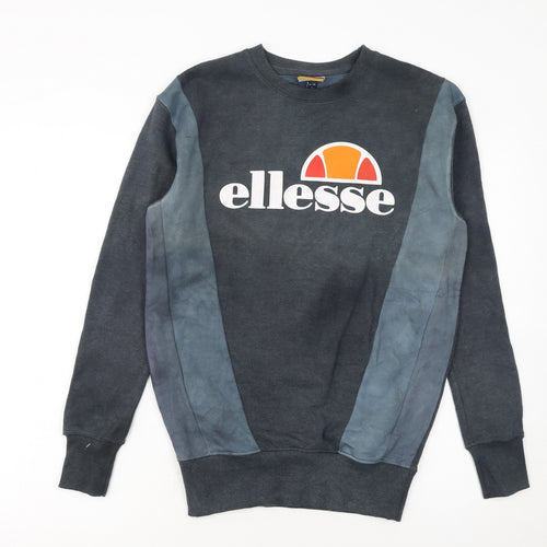 Ellesse Girls Black Logo Pullover Sweatshirt UK 6 Regular Fit