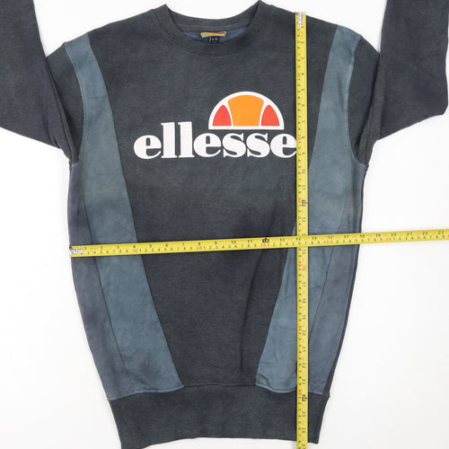 Ellesse Girls Black Logo Pullover Sweatshirt UK 6 Regular Fit