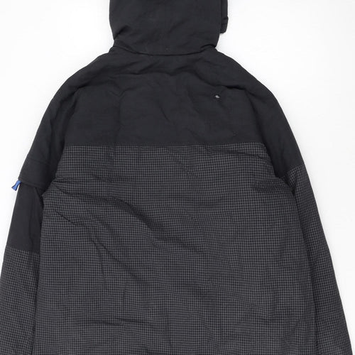 Nike Boys Black Check Hooded Puffer Jacket Size 16 Winter Coat