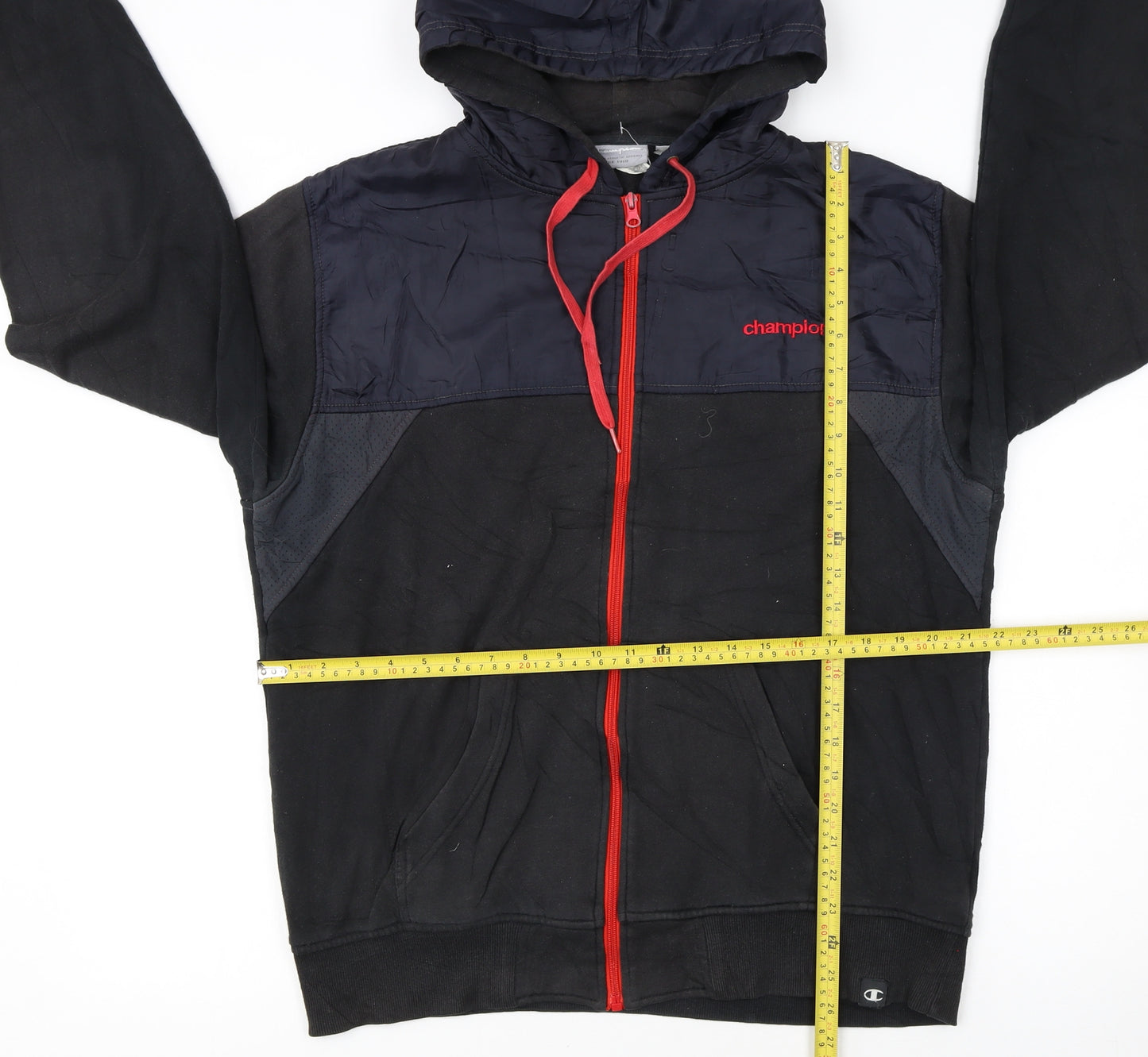 Champion Men’s Black Full Zip Hoodie L Sports Fleece Jacket