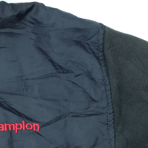 Champion Men’s Black Full Zip Hoodie L Sports Fleece Jacket