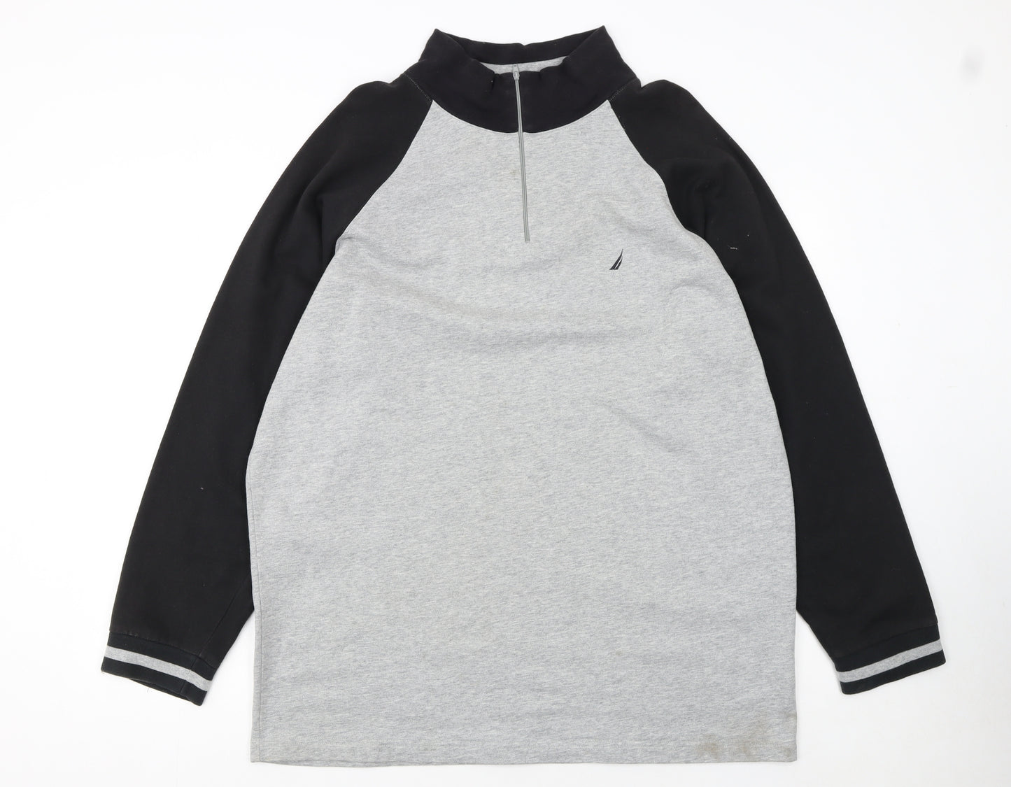 Nautica Men's Grey 1/4 Zip Pullover Sweatshirt XL