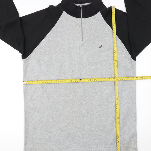 Nautica Men's Grey 1/4 Zip Pullover Sweatshirt XL