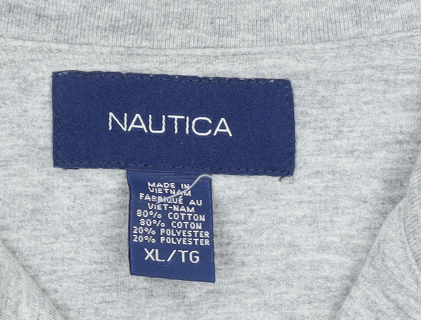 Nautica Men's Grey 1/4 Zip Pullover Sweatshirt XL